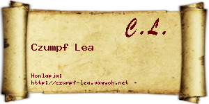 Czumpf Lea névjegykártya